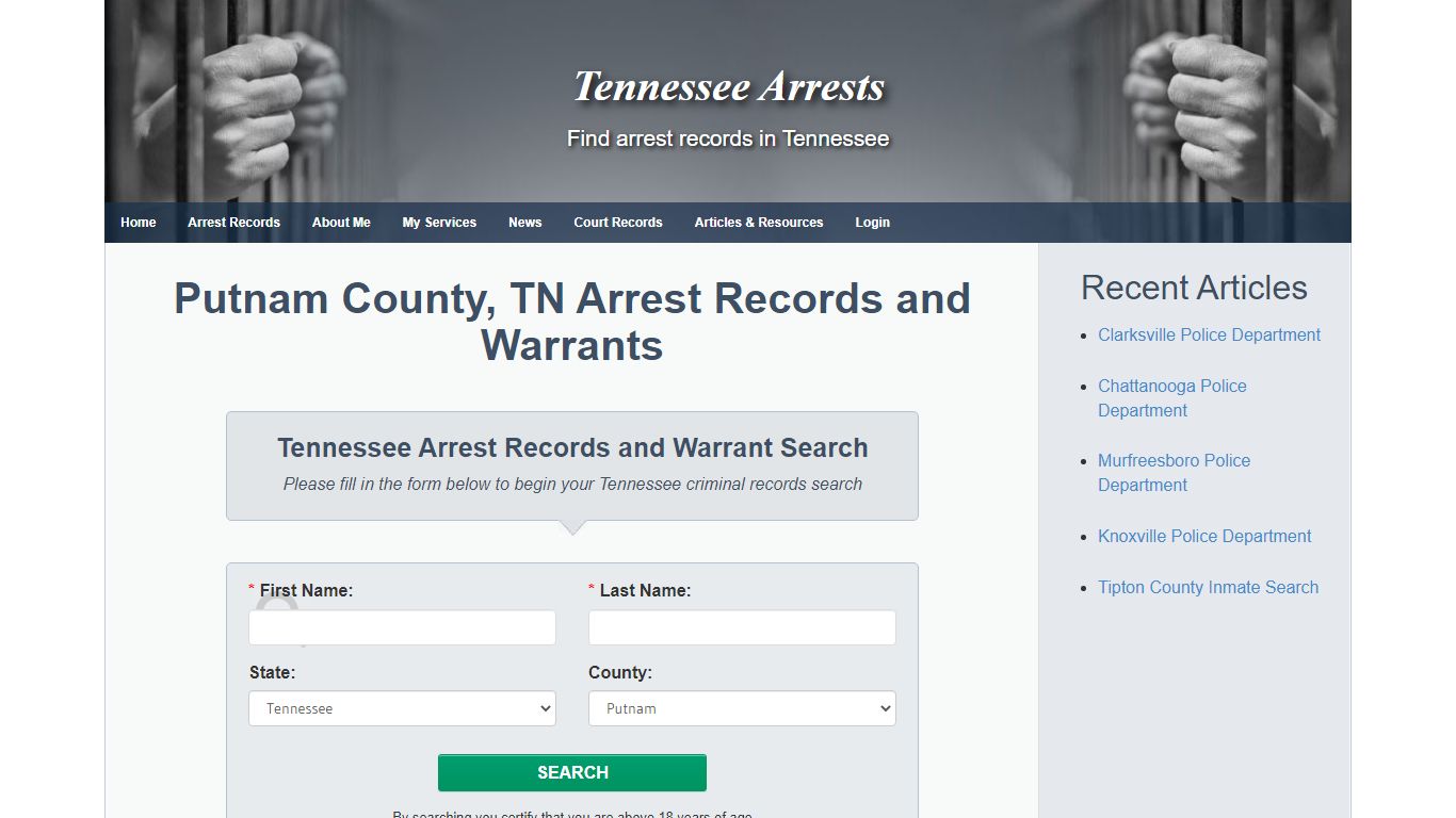 Putnam County, TN Arrest Records and Warrants - Tennessee Arrests