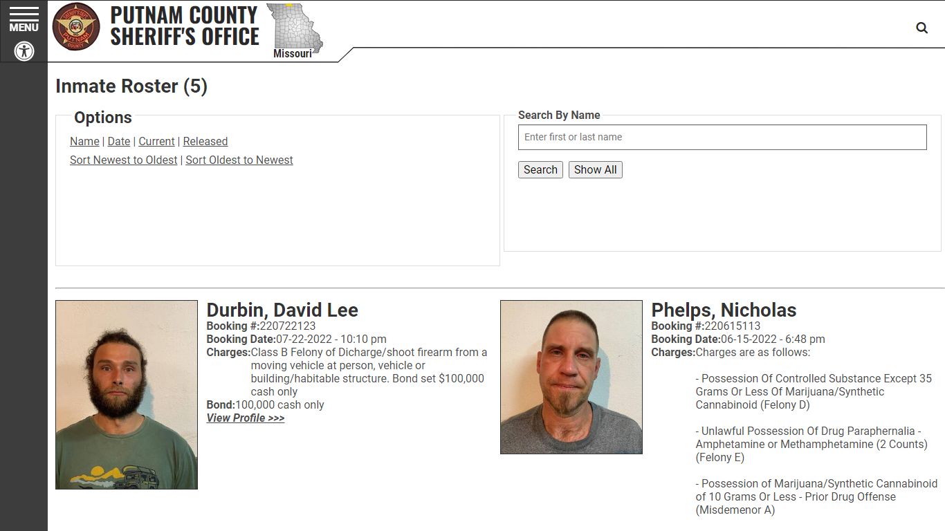 Inmate Roster - Current Inmates Booking Date Descending - Putnam County ...